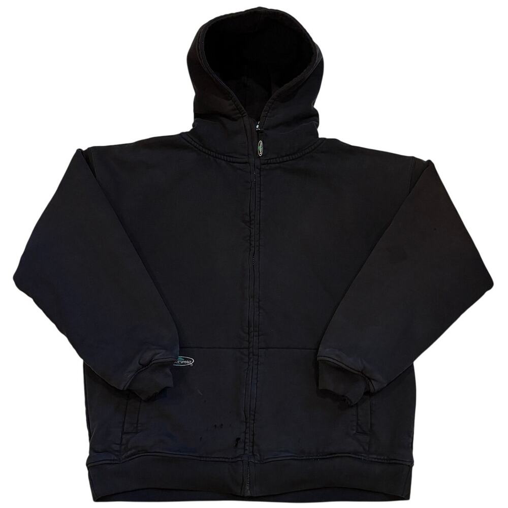 Arborwear Hoodie Mens Sz 2XL Black Full Zip Heavyweight Workwear Outdoor *READ*